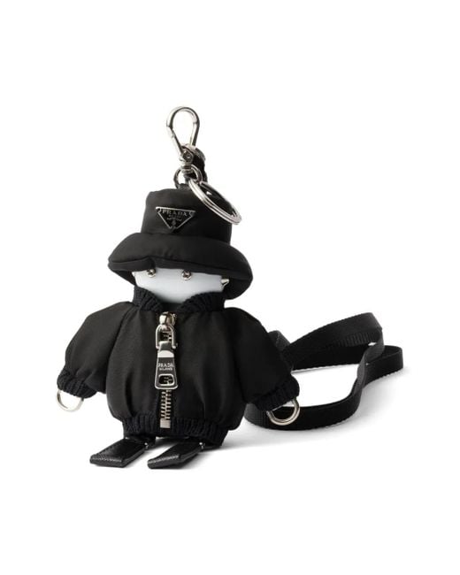 Prada Black Robot Bag Charm for men