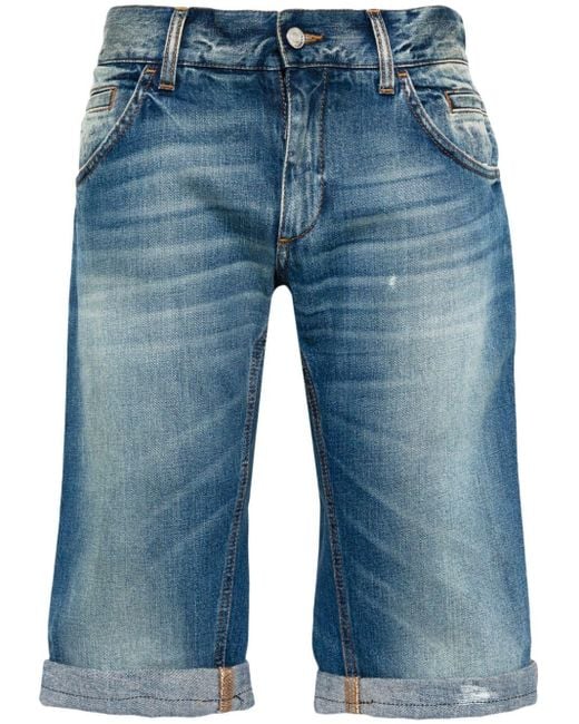 Dolce & Gabbana Jeans-Shorts mit Bündchen in Blue für Herren