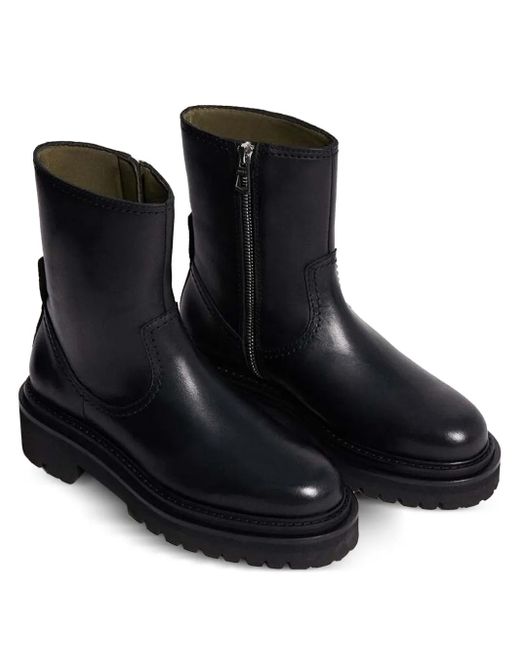 HOFF Black Logo-Detail Ankle Boots