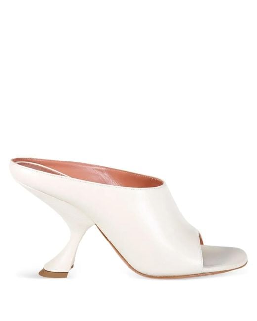 Mules Uma 90 Mm AMINA MUADDI en coloris White