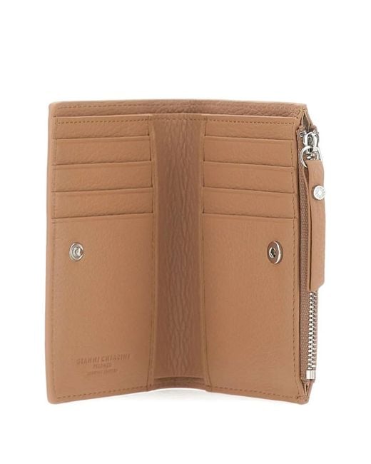 Gianni Chiarini Natural Dollaro Grained-Leather Wallet