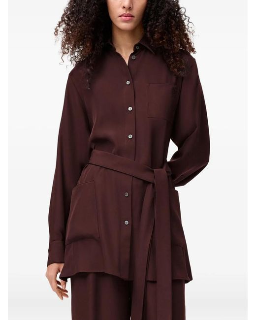 Loewe Red Belted Blouse