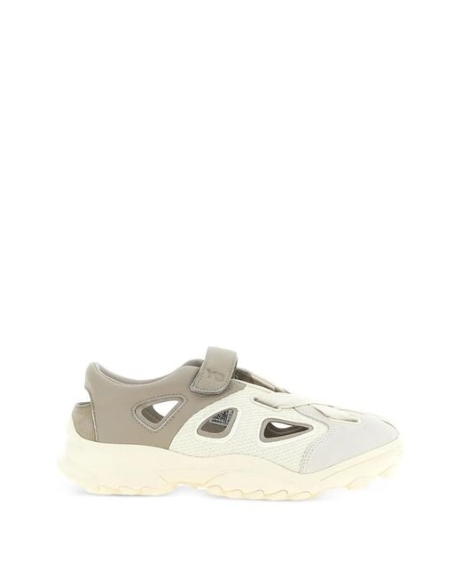 Y-3 White Cutout Embossed Logo Sandals