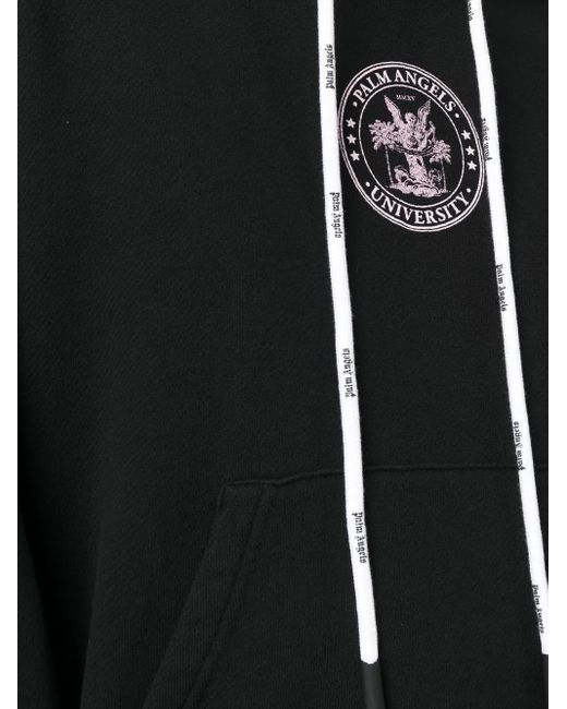 Palm Angels Black College Classic Hoodie