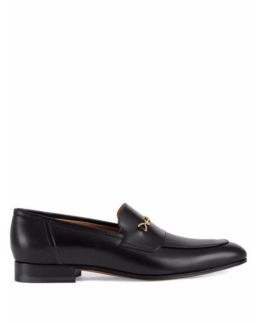 leather loafer with interlocking g horsebit