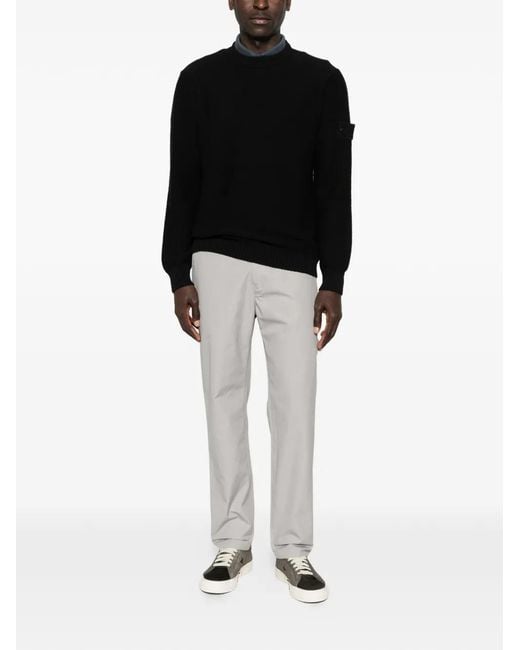 Stone Island Black Ghost Logo-Patch Sweater for men