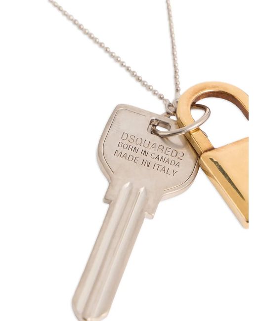 DSquared² White D2 Charming Necklace
