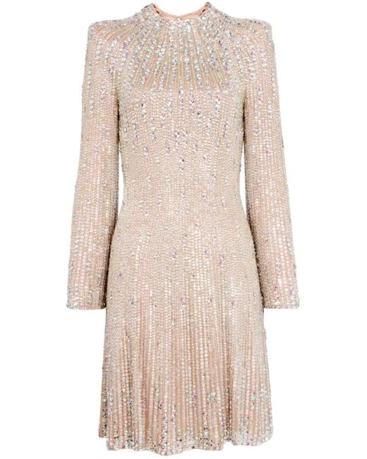 Jenny Packham Natural Crystal Crunch Dress