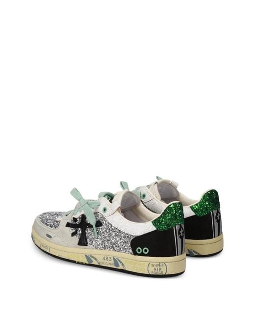 Premiata White Flat Shoes