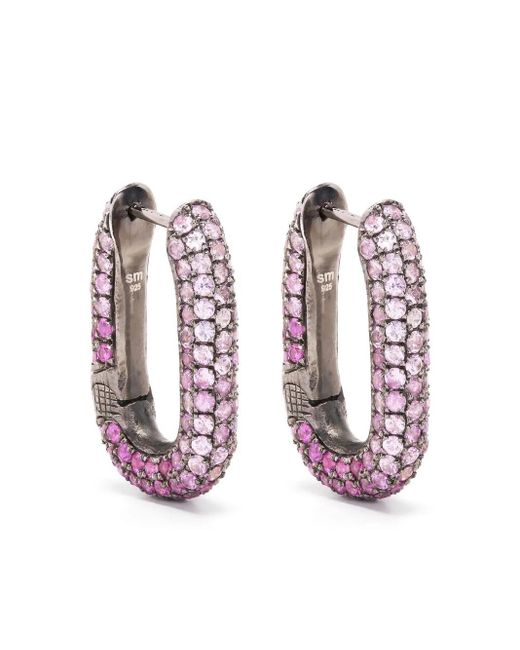 Selim Mouzannar Pink Link Sapphire Earrings