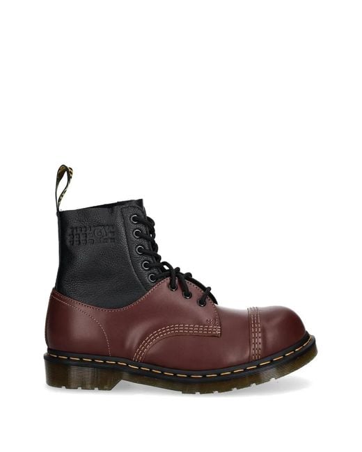 Dr. Martens Brown X Mm6 Maison Margiela 1460 Twisted And Reimagined Leather Boots for men