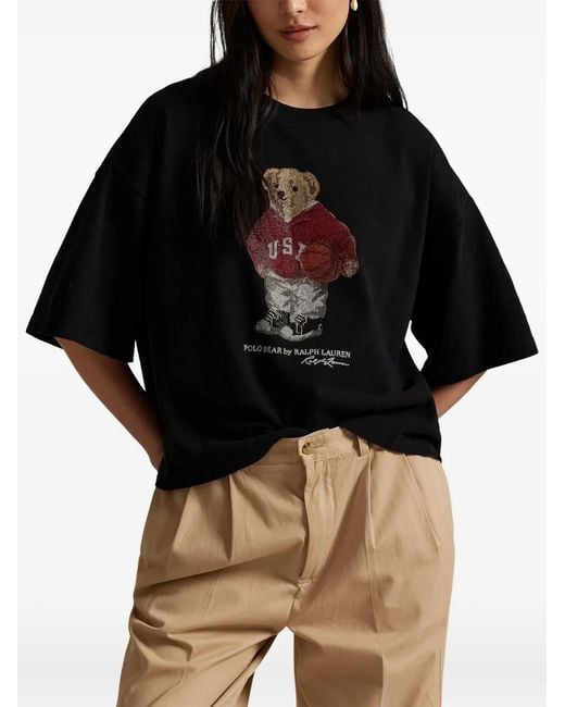 Polo Ralph Lauren Black Short-Sleeved T-Shirt With Logo