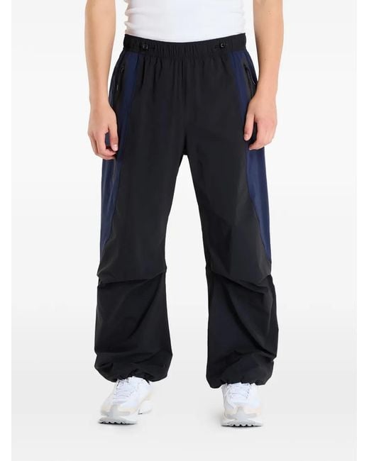 Nike Blue Colour-block Oversized Track Pants for men