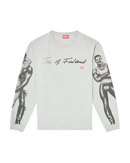 Camiseta con estampado gráfico de x Tom of Finland Foundation DIESEL de color White