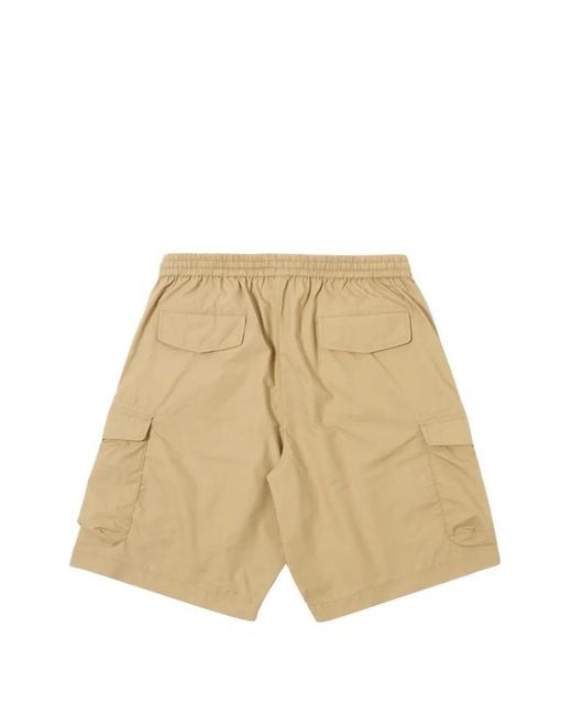 Universal Works Natural Drawstring Cargo Shorts for men
