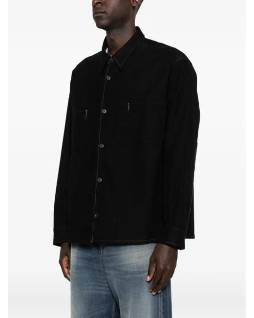 Chimala Black Point-Collar Shirt for men