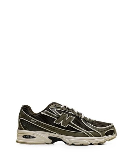 New Balance Green 740 Mesh-Panel Sneakers