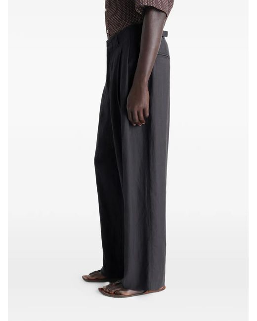 Lemaire Blue Pleated Tailored Pants for men