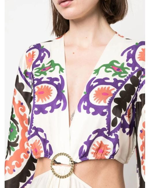 Robe À Fleurs Imprimées Ba&sh en coloris White