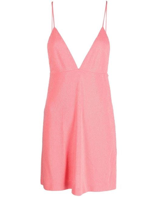 DSquared² Pink Strass Mini Dress