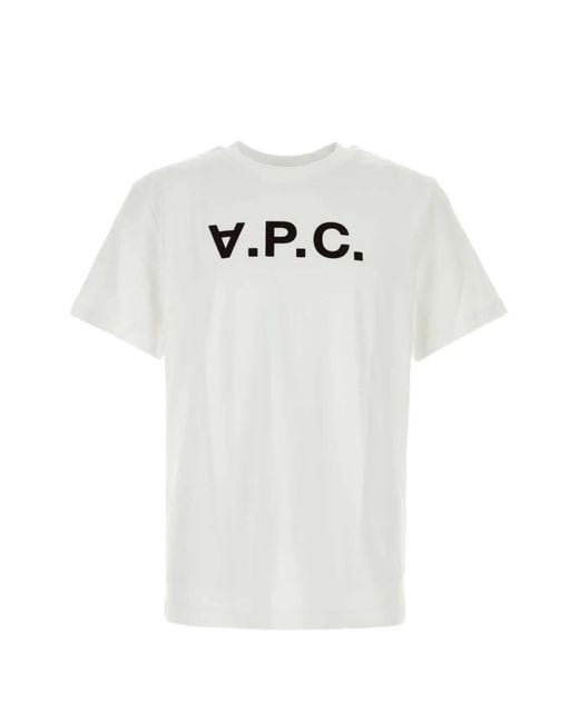 A.P.C. White Crew-Neck T-Shirt