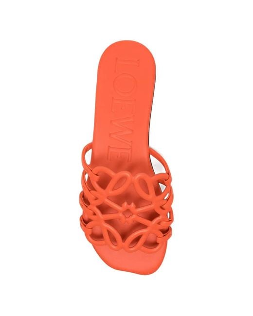 Loewe Pink Leather Sandals