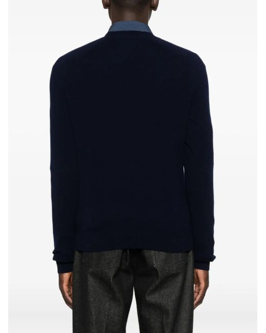 Eric Bompard Blue Hammer Crew-Neck Sweater for men
