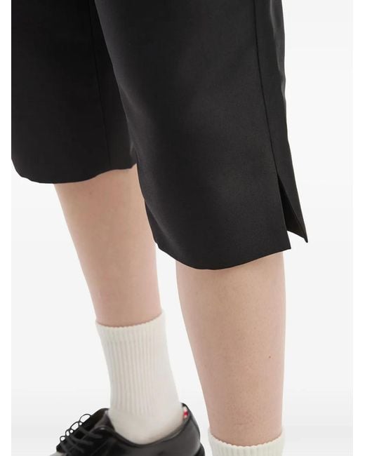 ShuShu/Tong Black Side-Split Shorts