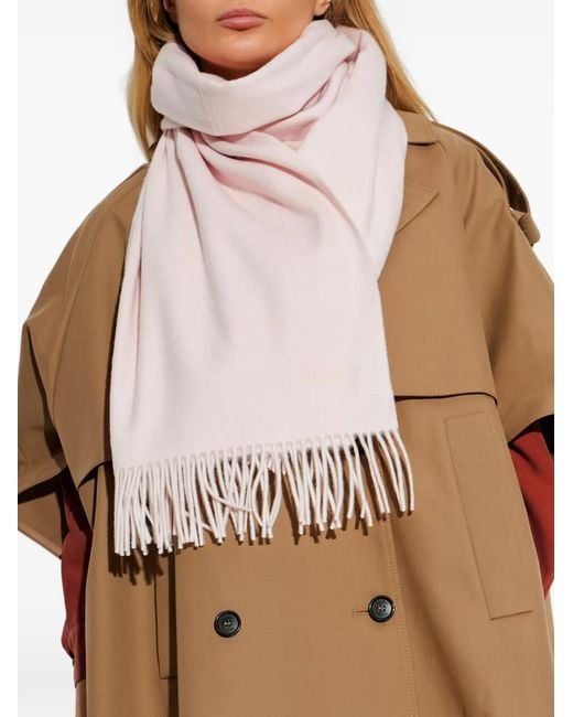 Sciarpa Baci Con Frange di Max Mara in Pink