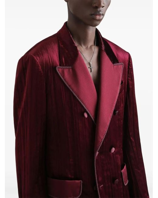 Dolce & Gabbana Red Double-Breasted Blazer for men