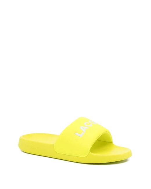 Lacoste Yellow Serve Slides for men