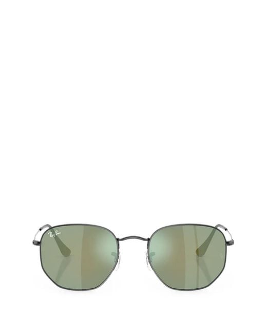 Ray-Ban Green Hexagonal-Shaped Sunglasses