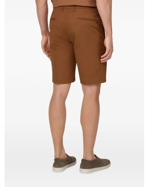 Boggi Brown Stretch-Cotton Bermuda Shorts for men