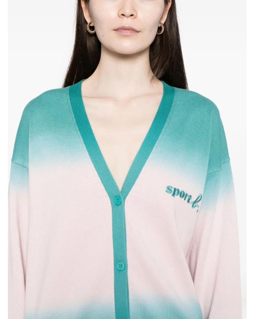 SPORT b. by agnès b. Green Ombré-Effect Cardigan
