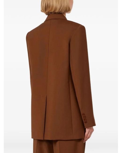 Max Mara Brown Mstbalco Single-Breasted Blazer