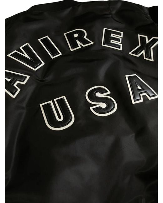 Chaqueta Bómber Con Cremallera Avirex de color Black
