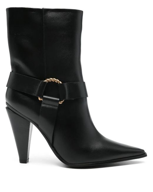 Roberto Festa Black Leather Ankle Boots