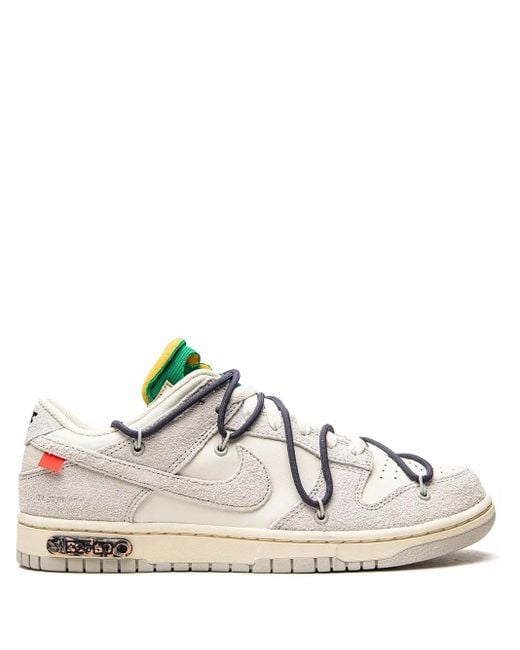 NIKE X OFF-WHITE White Dunk Low "Lot 20" Sneakers