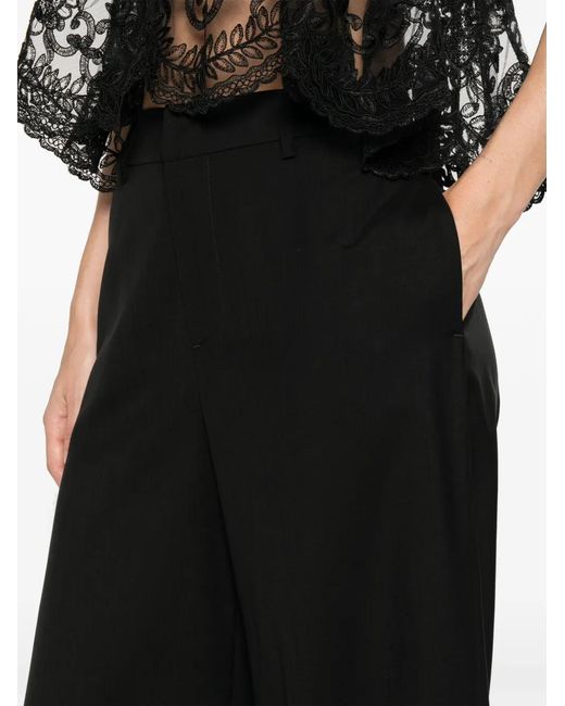 PT Torino Black Elasticated-Waistband Trousers