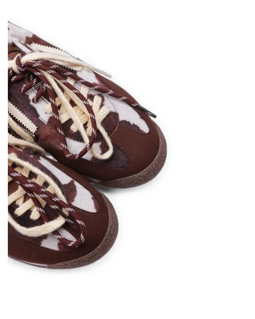 PURAAI Brown Panther Cow-Print Sneakers