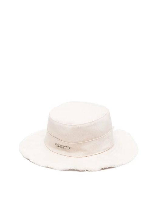 Jacquemus Hoed Met Franje Rand in het White