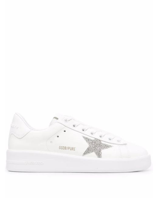 Golden Goose Deluxe Brand White Pure Star Leather Sneakers