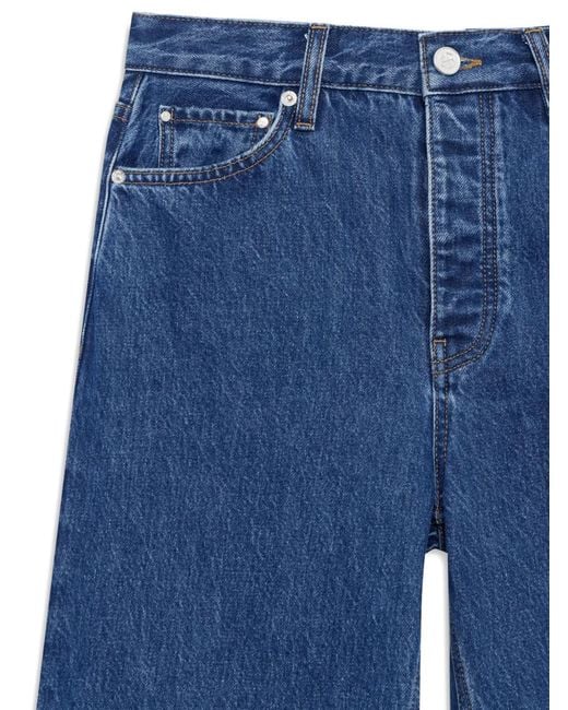 Anine Bing Blue Fritz Logo-Patch Jeans