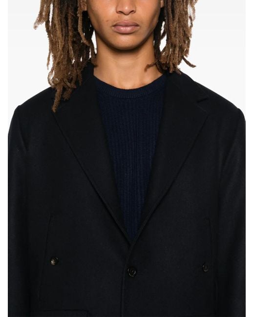Boglioli Blue Wool And Cashmere Single-Breasted Jacket for men