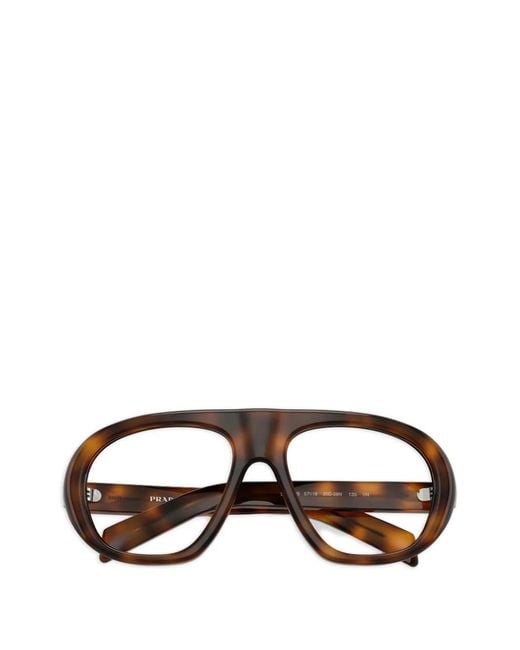 Prada Black Pilot-Frame Sunglasses