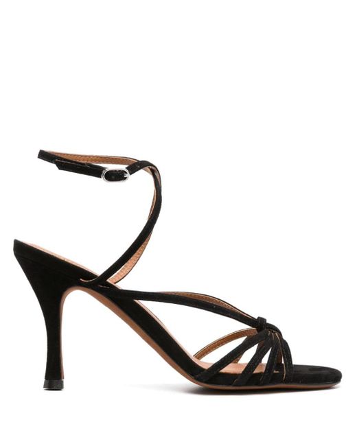 Polo Ralph Lauren Strap-detailed Leather Sandals in Black | Lyst