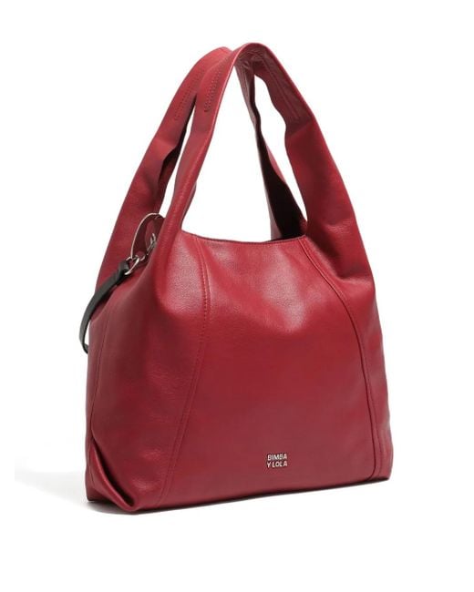 Bimba Y Lola Red Large Paper Tote Bag