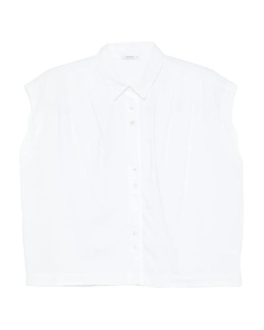 Transit White Buttoned Sleeveless Shirt