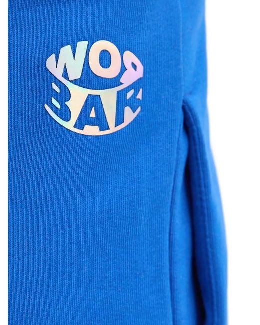Barrow Blue Logo-Patch Sweatpants