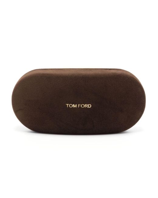 Tom Ford Purple Tortoiseshell-effect Rectangle-frame Sunglasses